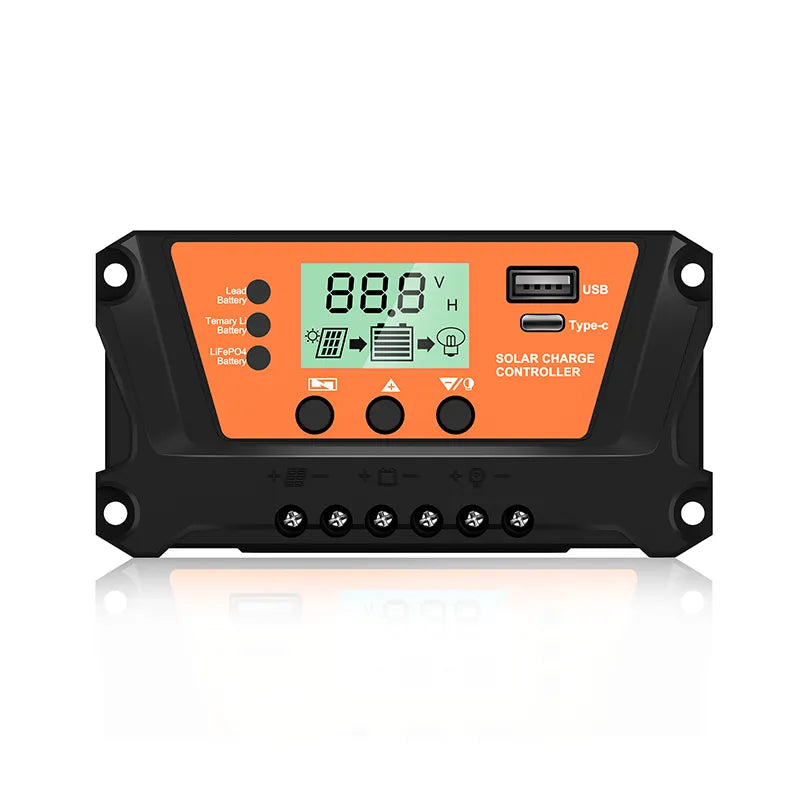ValentSolar Charge Controller, IP32 Waterproof LCOutput Smart PWM Solar