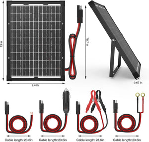 10W Bifacial Solar Panel Kit