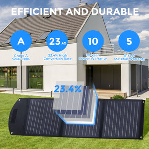 60W Lightweight Foldable Monocrystalline Solar Panel