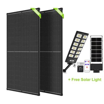 400 W (200 W * 2 Stück) monokristallines Solarmodul [Kostenlos: Solarleuchten]