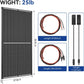 200 Watt monokristallines Solarmodul [Kostenlos: Solarleuchten] 