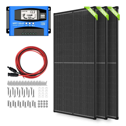 600W 12V (200W*3) Complete MPPT Off Grid Solar Kit