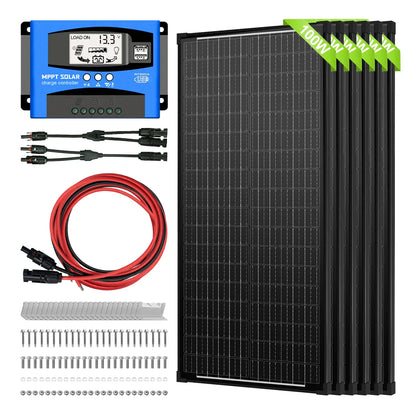 600W 12V (100W*6) Complete MPPT Off Grid Solar Kit