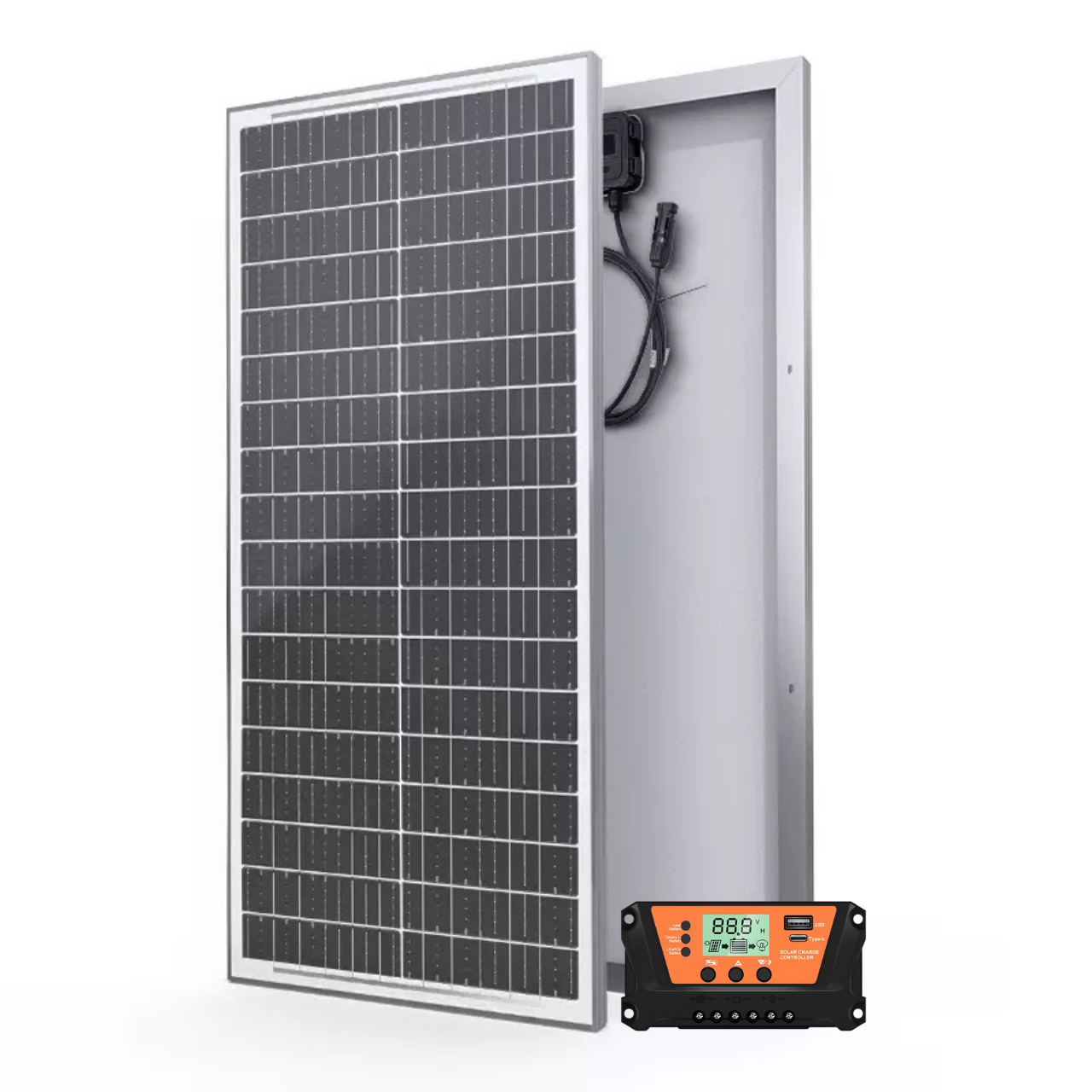 100W Monocrystalline Solar Panel [Special Offer: Free PWM Controller]