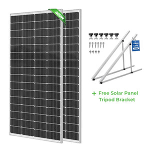 400W（200W*2） Monocrystalline Solar Panel [Special Offer: Free Solar Panel Tripod Bracket]