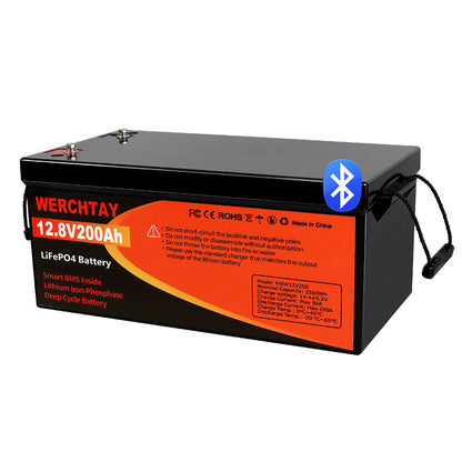 12.8V 2560Wh/200Ah LiFePO4 Battery with Bluetooth Module