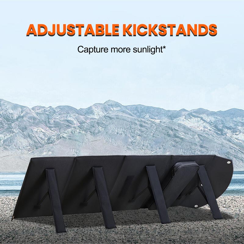 Adjustable angle foldable solar panel