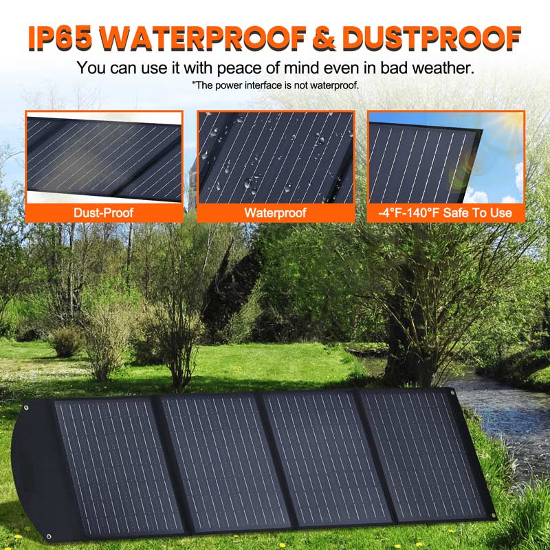 100W Portable Solar Panel Suitcase Waterproof