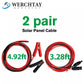 4.92 ft Solar Panel Extension Cable Kit - 2 Pairs MC4 Connector Cables (Black + Red)